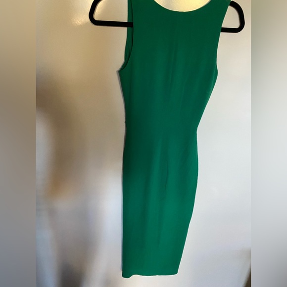 Dress the Population Women's Ivy Exposed Zipper Plunging Midi Dress green size S - Picture 6 of 10